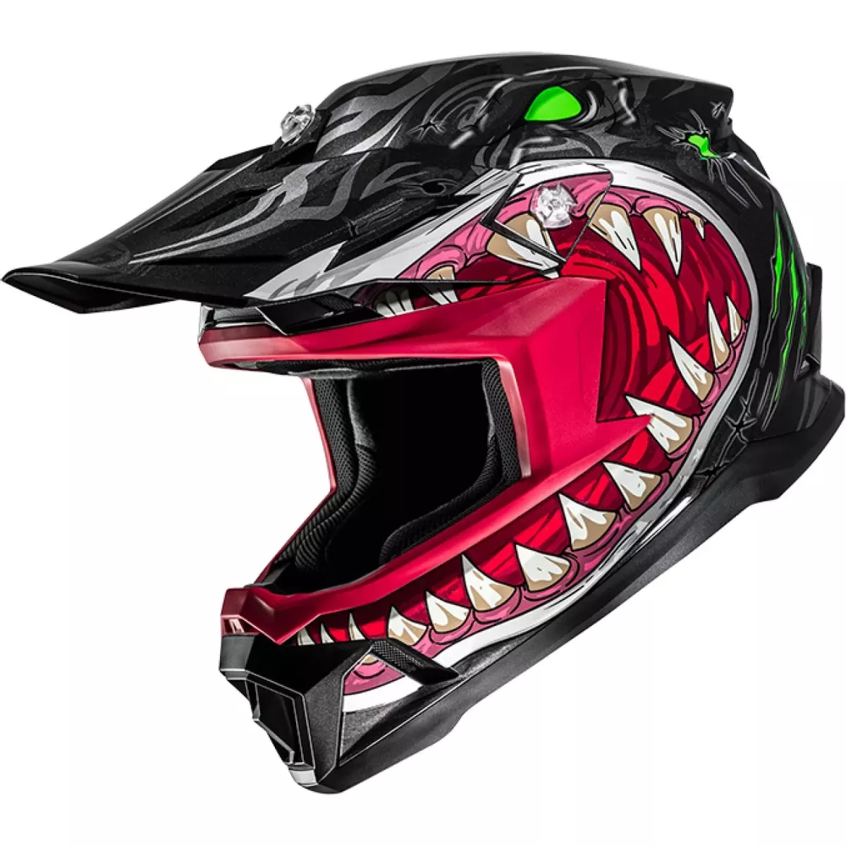 Casque Cross Enfant HJC Y50 Megadon MC5 Noir Rouge Gris