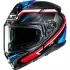Casque HJC F72 Carbon Kairo MC21 Noir Rouge Bleu