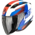 Casque Scorpion Exo-230 Comics Blanc Bleu Rouge