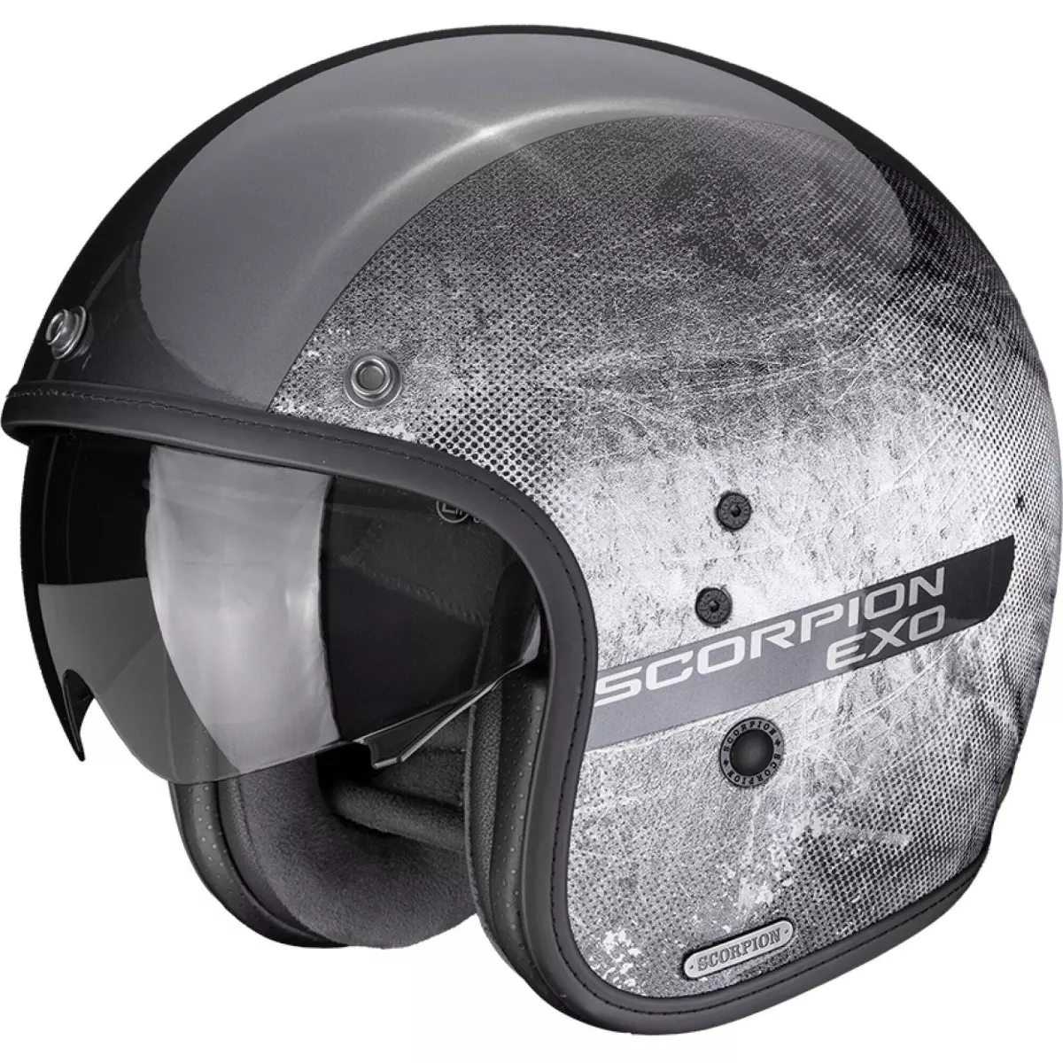 Casque Scorpion Belfast II Quest Argent Noir