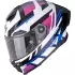 Casque Scorpion Exo-Race Air Carbon Fury Blanc Rose Bleu