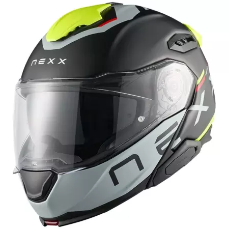 Casque Nexx X.Lifetour Strada Gris Neon Mat - Casque Modulable NEXX