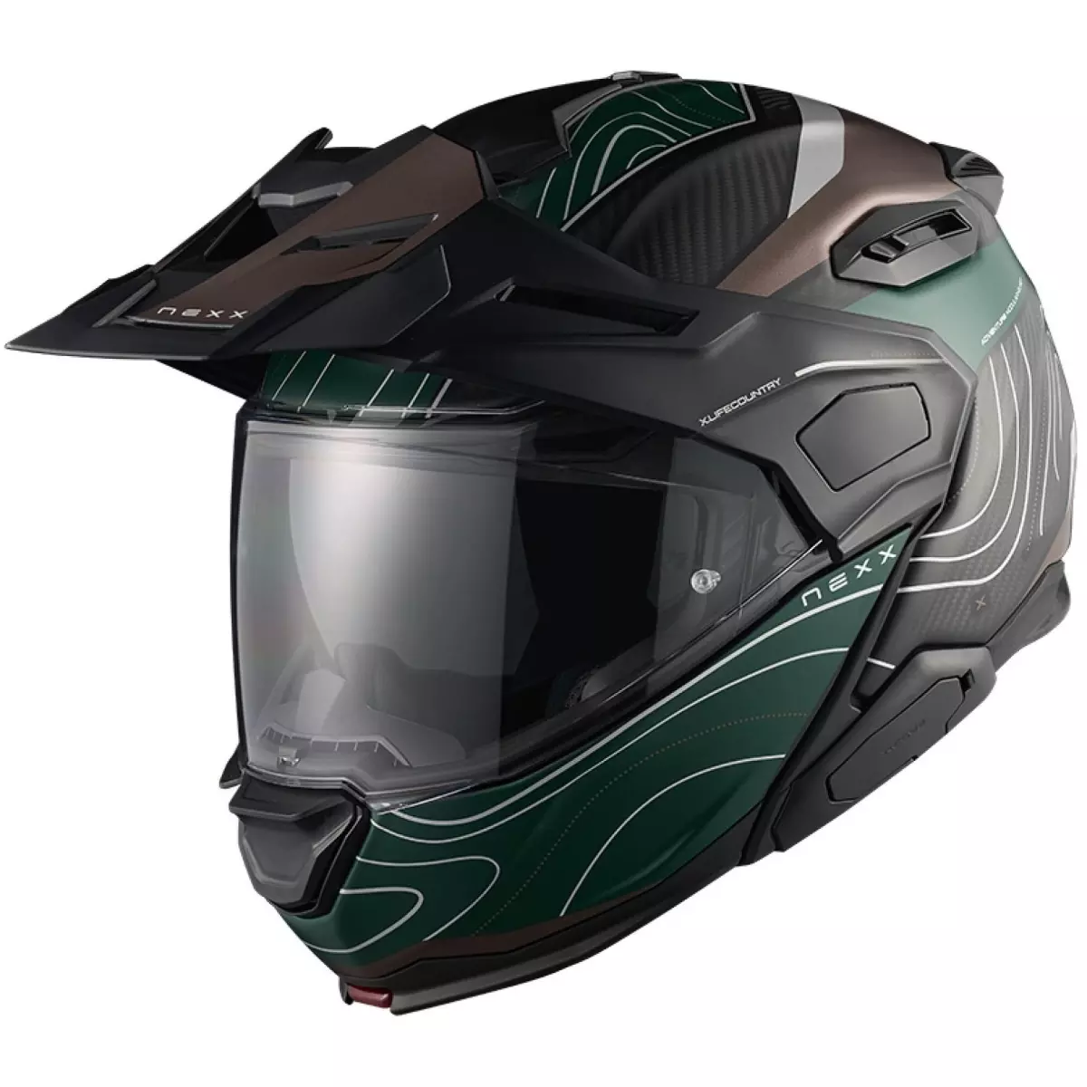 Casque Nexx X.Lifecountry Evolander Vert Cuivre Mat