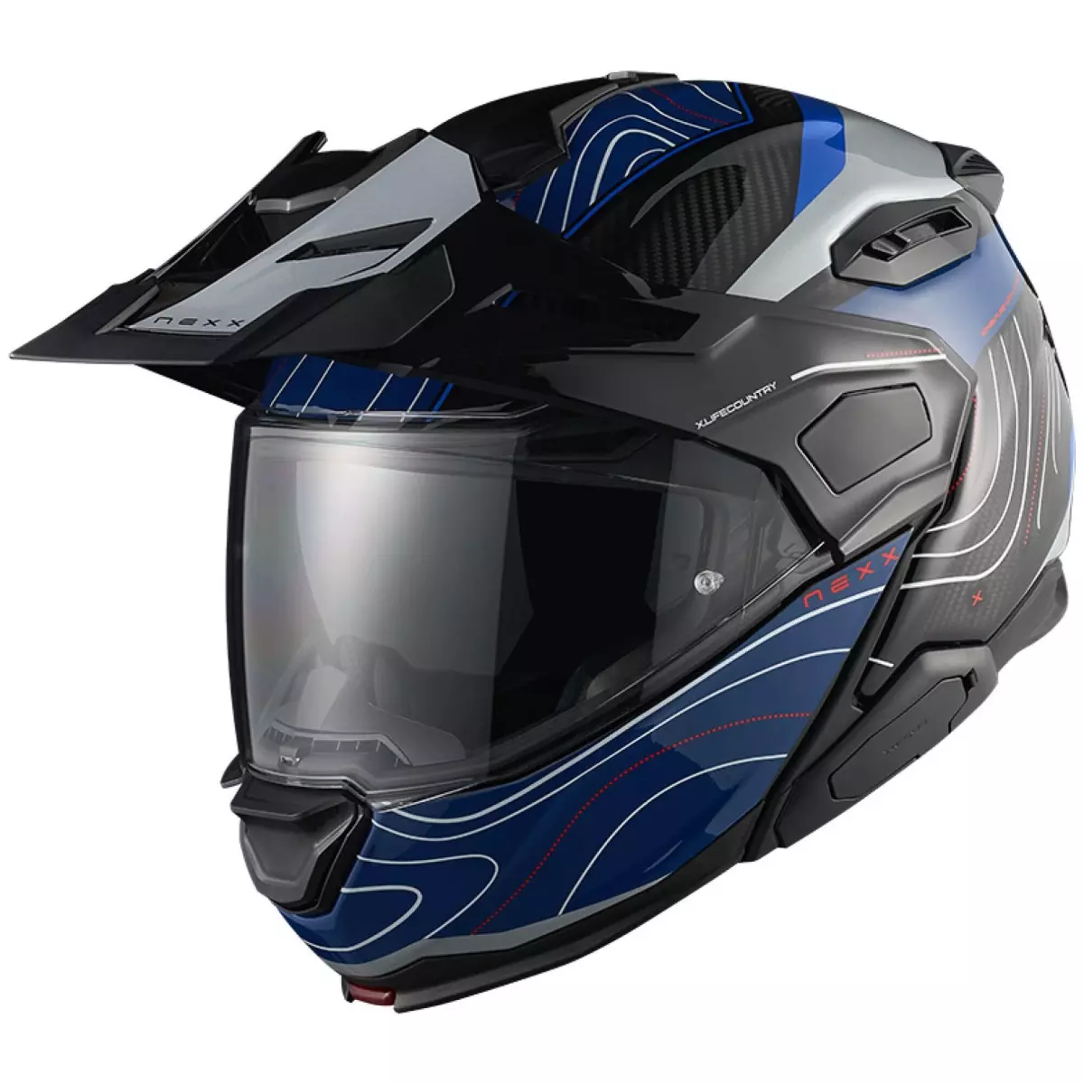 Casque Nexx X.Lifecountry Evolander Bleu Rouge