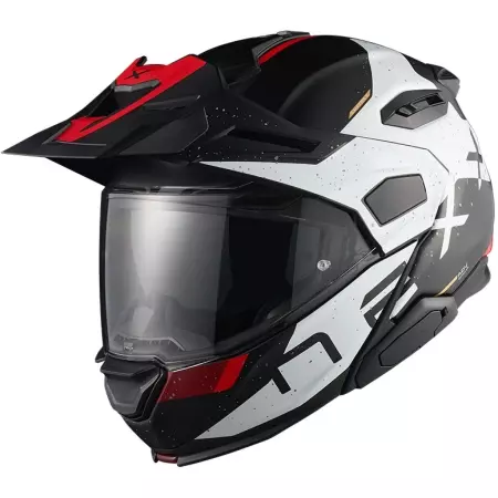 Casque Nexx X.Lifecountry Galaxy Blanc Rouge Mat - Casque Modulable NEXX