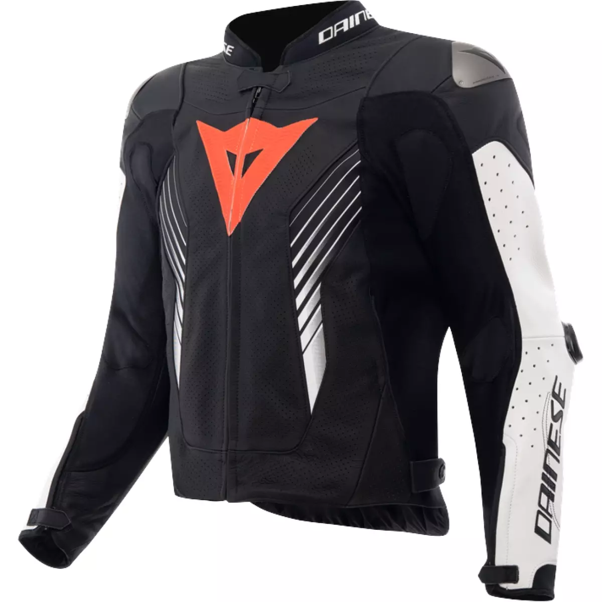 Blouson Dainese Super Speed 5 Perf. Noir Blanc Rouge Fluo