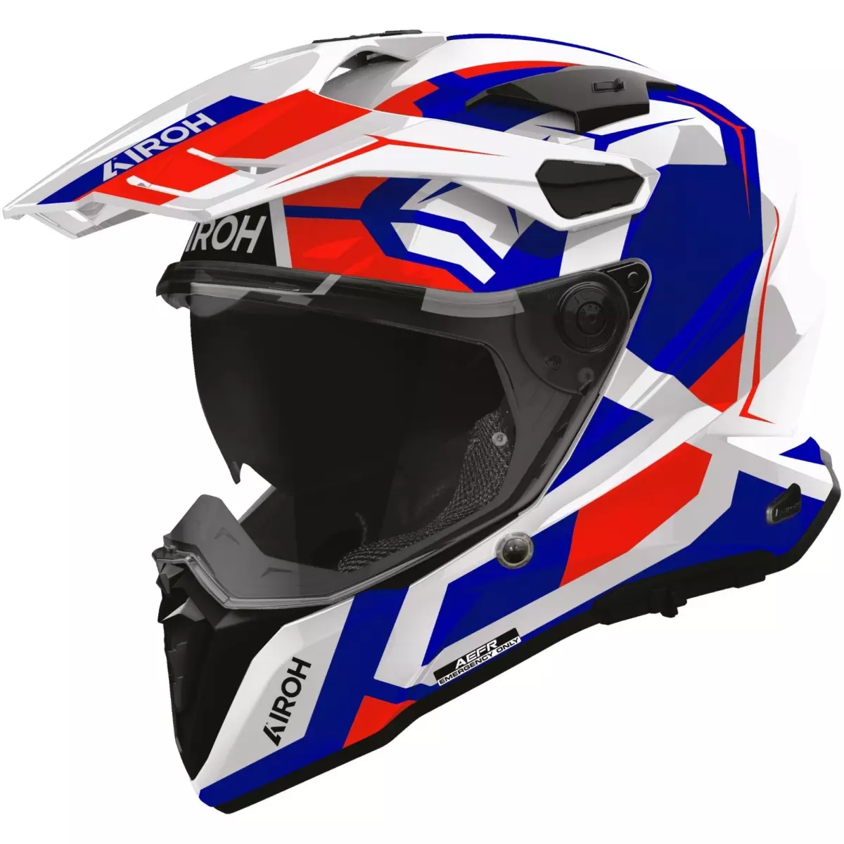 Casque Airoh Commander 2 Polar Bleu Rouge