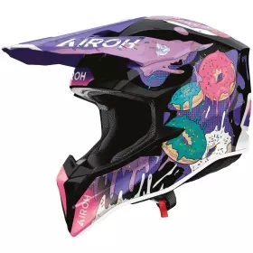 Casque Cross Airoh Wraaap Donuts Multicolore