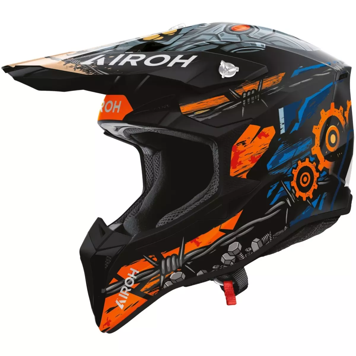 Casque Cross Airoh Wraaap Gear Multicolore Mat