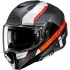 Casque HJC F100 Carbon Askan MC6HSF Noir Blanc Orange