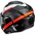 Casque HJC F100 Carbon Askan MC6HSF Noir Blanc Orange