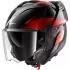 Casque Shark OXO Mekarium Noir Chrome Rouge