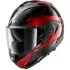 Casque Shark OXO Mekarium Noir Chrome Rouge