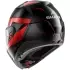 Casque Shark OXO Mekarium Noir Chrome Rouge