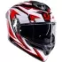 Casque AGV K5 Zenithar Noir Blanc Rouge