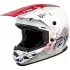 Casque Cross Enfant Fly Racing Kinetic Drip Rouge Blanc Bleu
