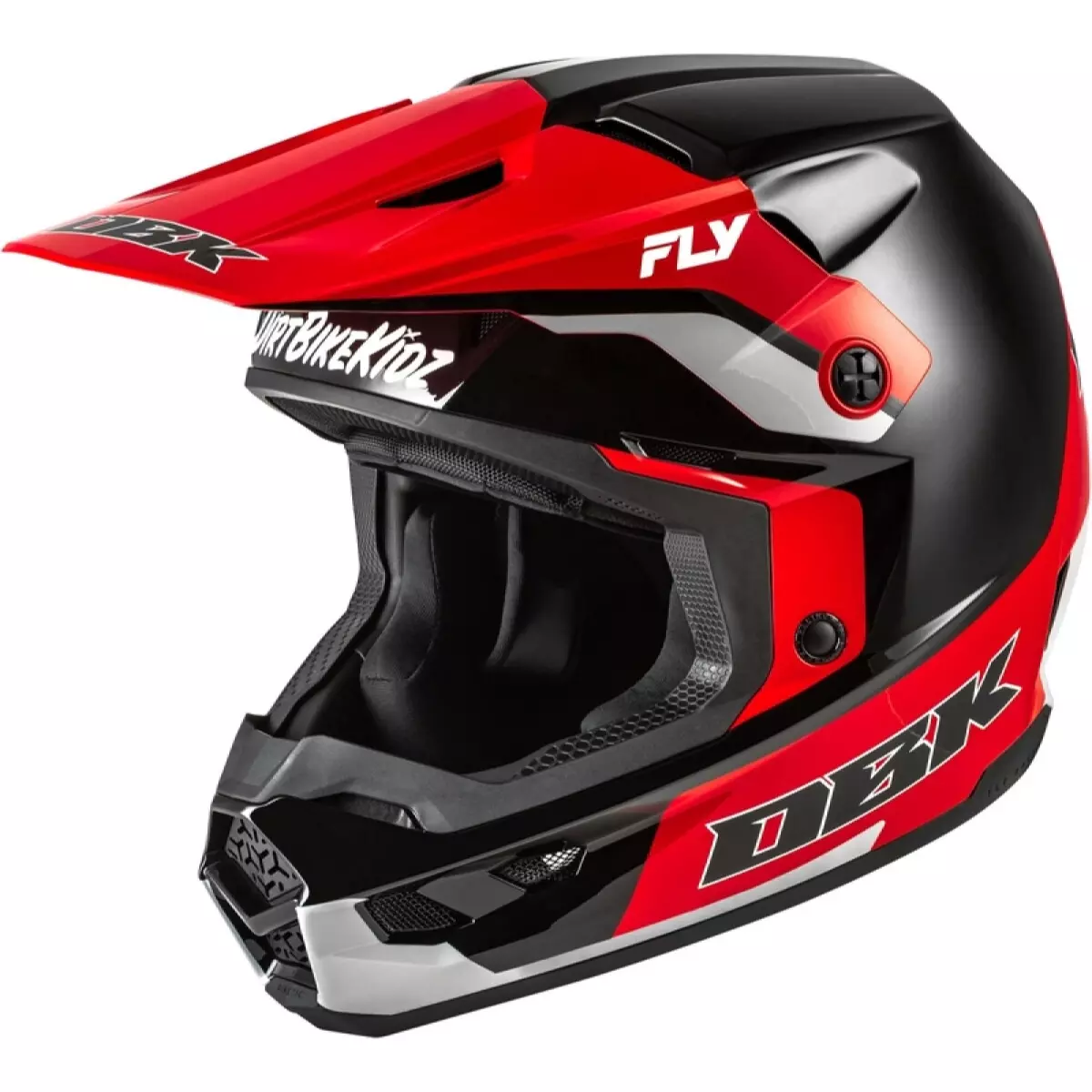 Casque Cross Fly Racing Kinetic Special Edition DBK Noir Rouge Gris