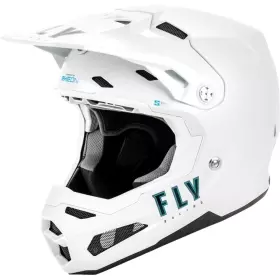 Casque Cross Fly Racing Formula S Carbon Solid Blanc