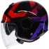 Casque AGV Eteres Camogli Noir Rouge Violet