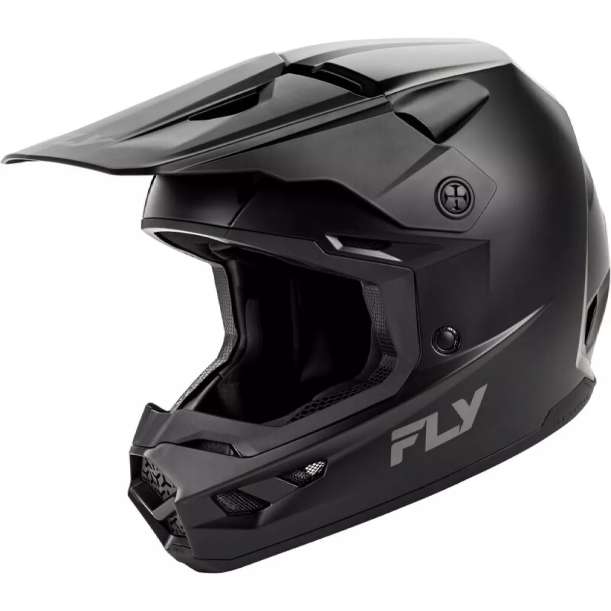Casque Cross Fly Racing Kinetic Solid Noir Mat