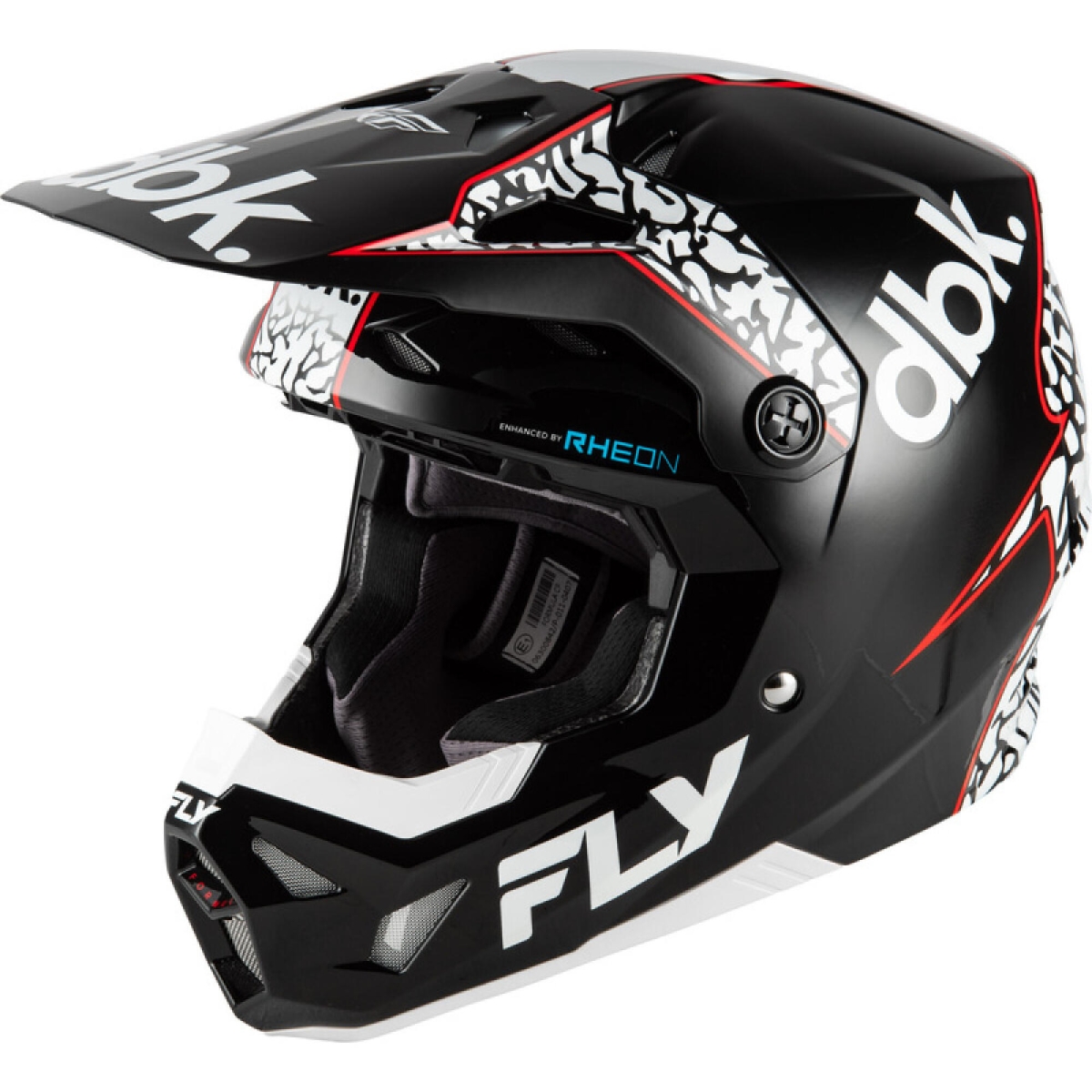 Casque Cross Fly Racing Formula CP Special Edition DBK Noir Blanc Rouge