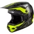 Casque Cross Fly Racing Kinetic Crest Gris Noir Jaune Fluo