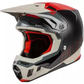 Casque Cross Fly Racing Formula CC Glide Noir Rouge Gris