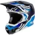 Casque Cross Fly Racing Formula S Carbon Byte Bleu Carbone Blanc