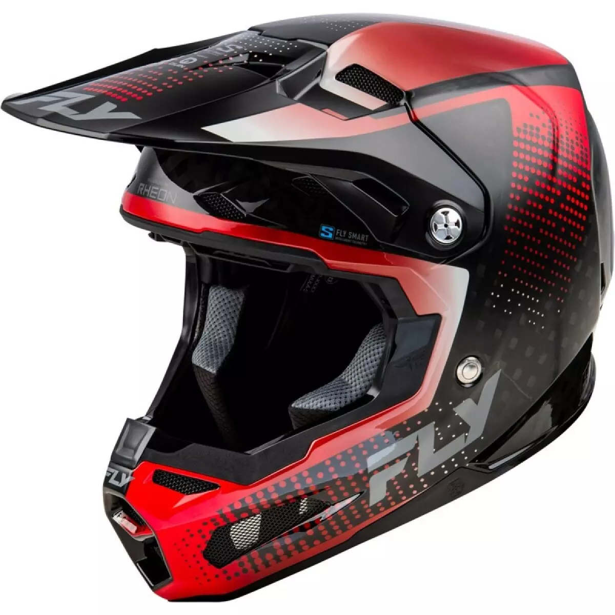 Casque Cross Fly Racing Formula S Carbon Protocol Noir Carbone Rouge