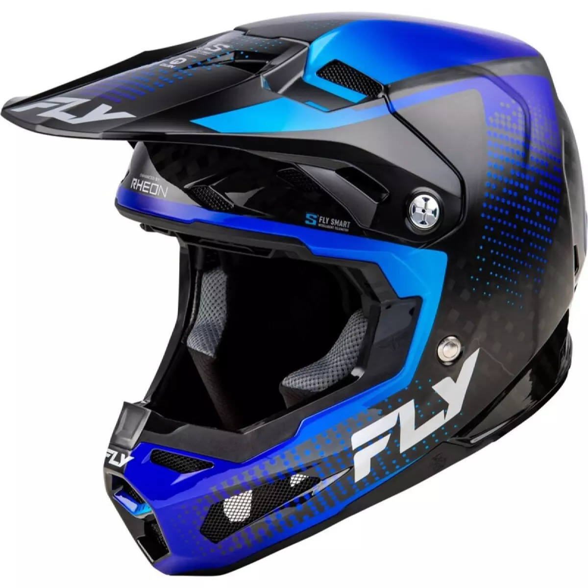 Casque Cross Fly Racing Formula S Carbon Protocol Bleu Carbone