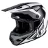 Casque Cross Fly Racing Kinetic Crest Noir Blanc Gris