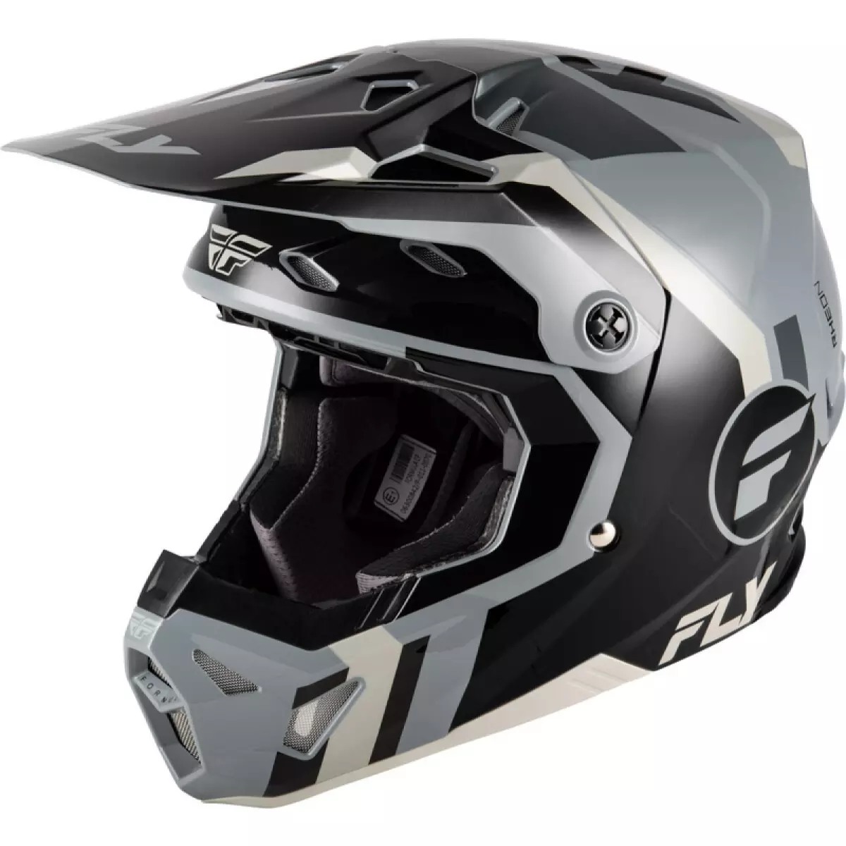 Casque Cross Fly Racing Formula CP Seal Noir Gris