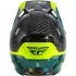 Casque Cross Fly Racing Formula S Carbon Byte Noir Carbone Bleu Canard Vert Citron