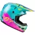 Casque Cross Enfant Fly Racing Kinetic Drip Turquoise Rose Jaune