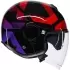 Casque AGV Eteres Camogli Noir Rouge Violet