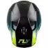 Casque Cross Fly Racing Formula S Carbon Byte Noir Carbone Bleu Canard Vert Citron