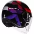 Casque AGV Eteres Camogli Noir Rouge Violet