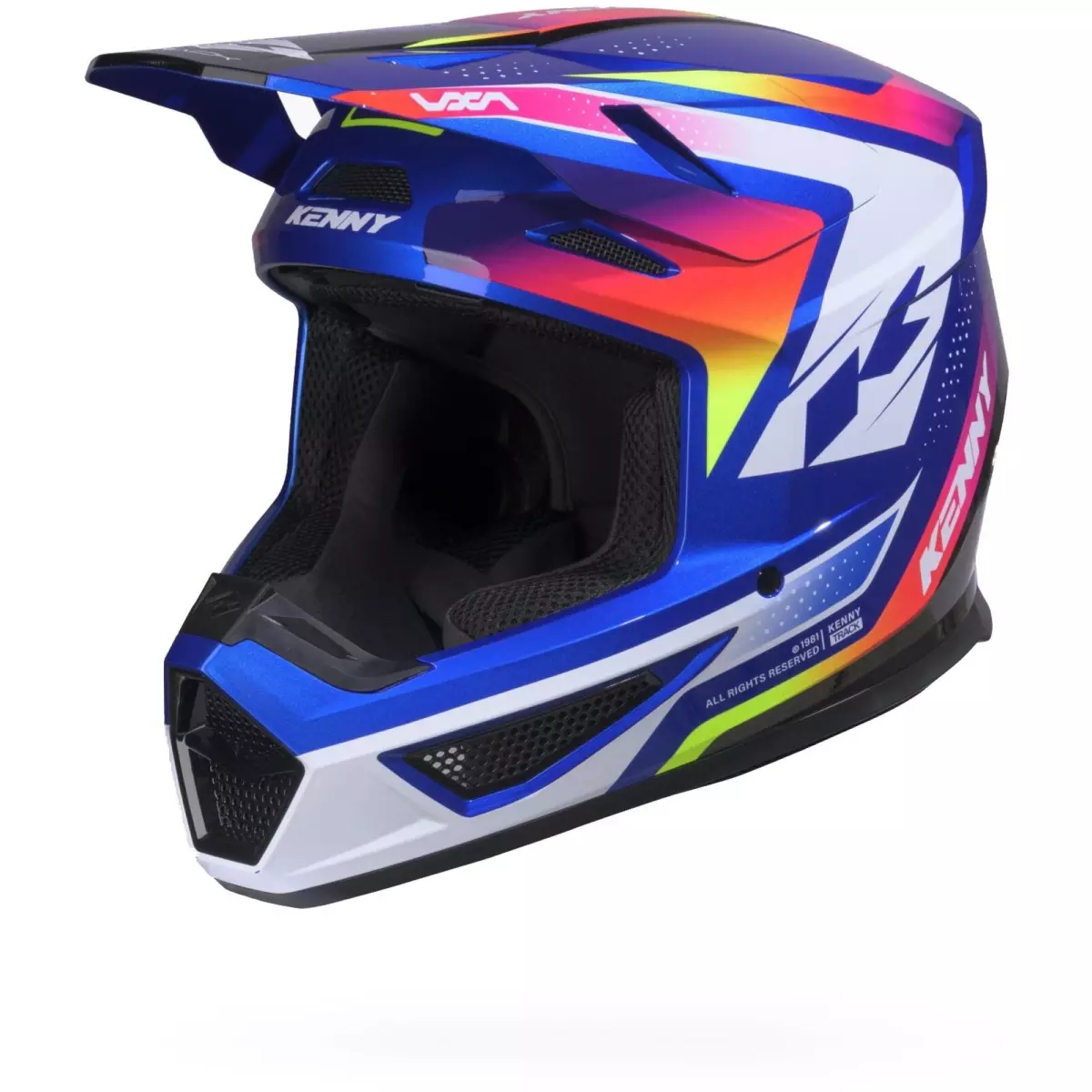 Casque Cross Kenny Track Graphic + Focus Candy Bleu