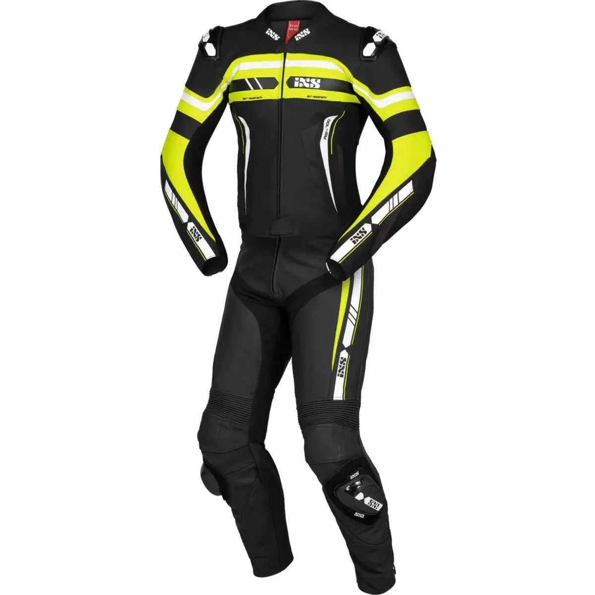 Conbinaison Deux Pièces IXS RS-700 Noir Jaune Blanc