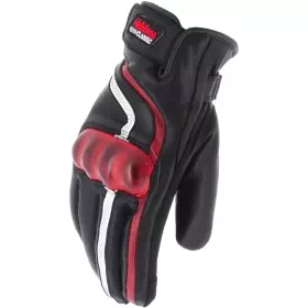Gants Femme Helstons Buddy Noir Rouge