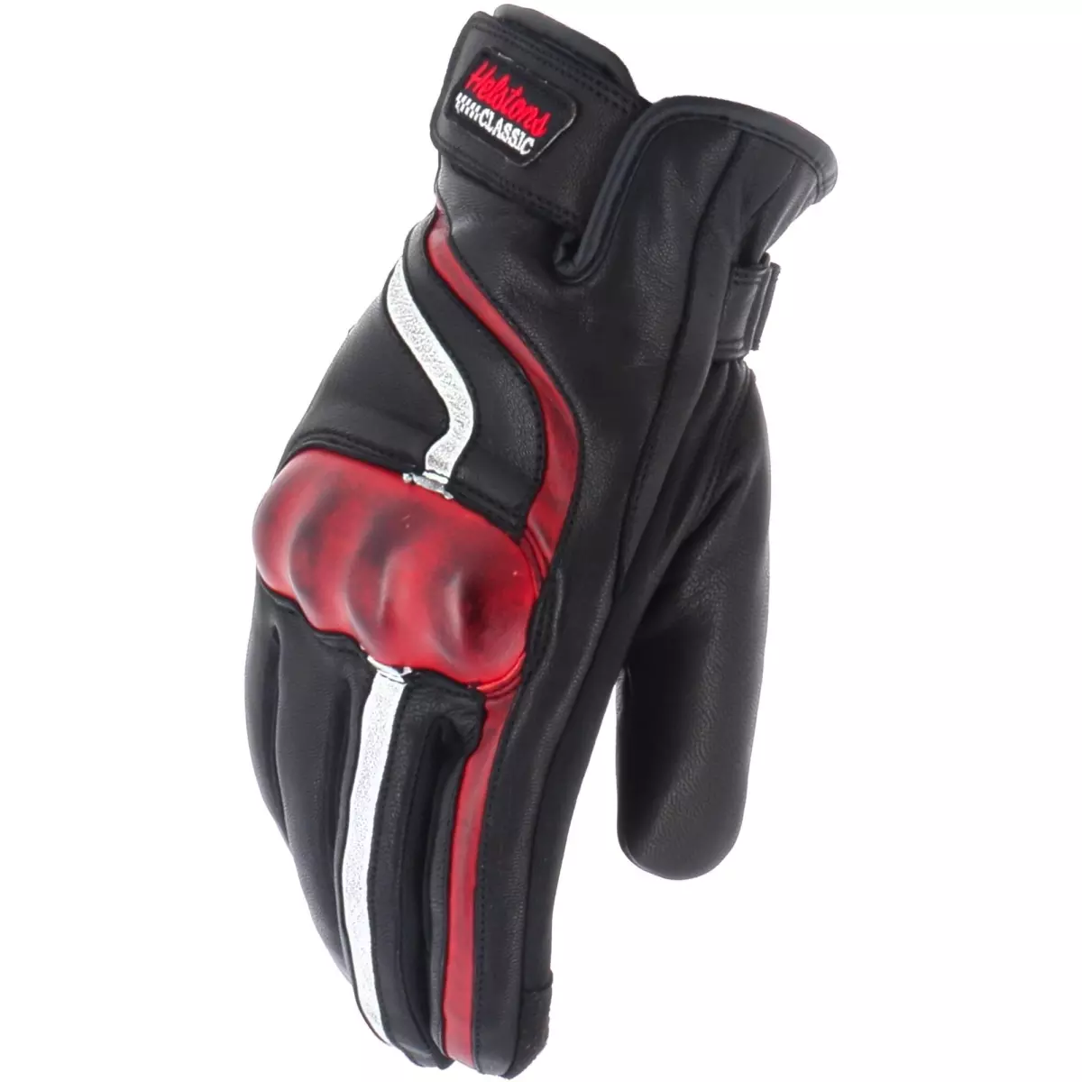 Gants Femme Helstons Buddy Noir Rouge