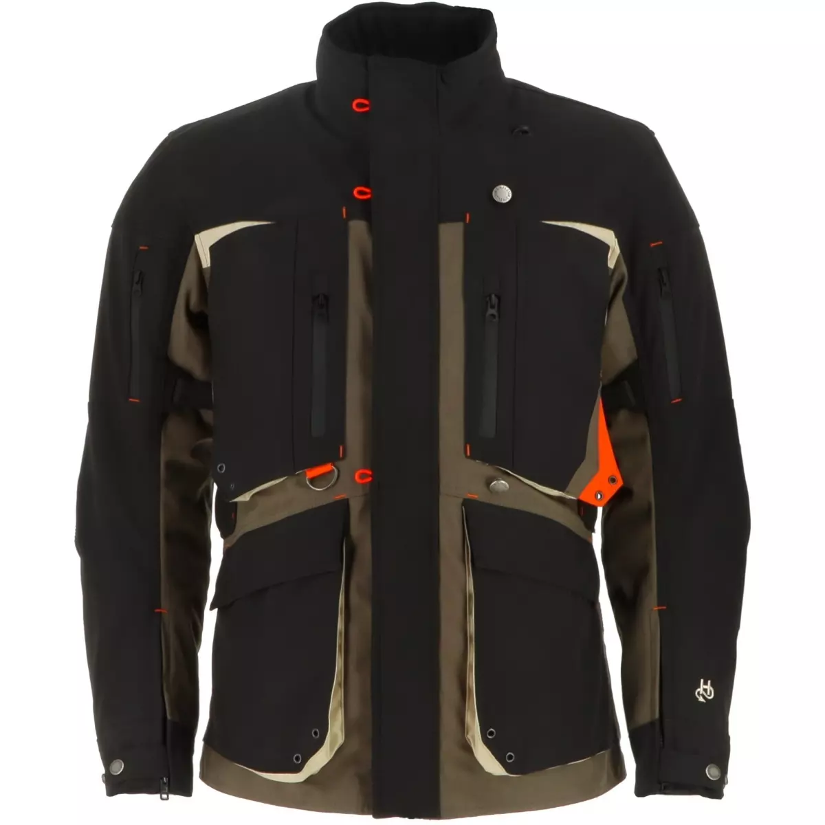 Veste Helstons Odo Noir Kaki Beige Orange