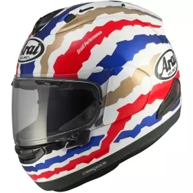 Casque Arai RX-7V Evo Doohan Jubilee Blanc Bleu Rouge Or