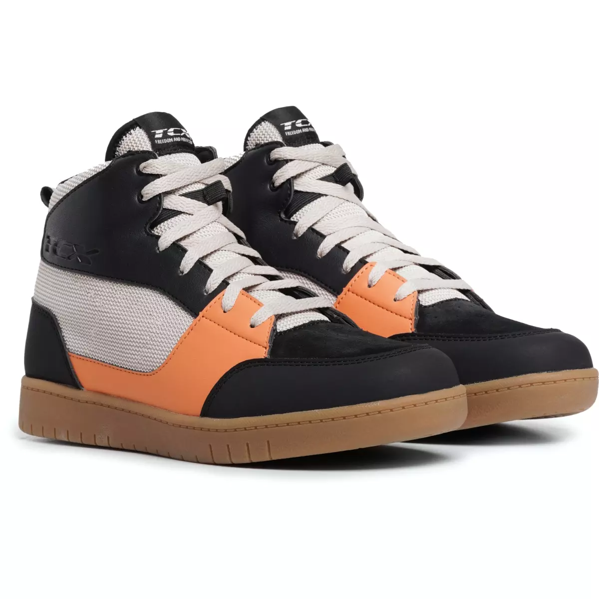 Baskets TCX X-Street Noir Sable Orange fluo