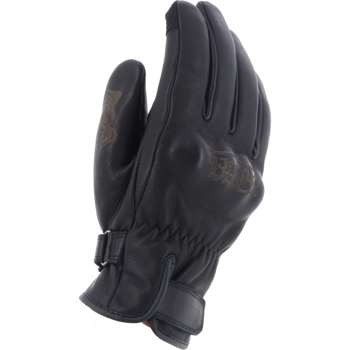 Gants Helstons X Von Dutch Smooth Noir