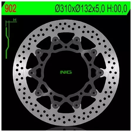 Disque de Frein Avant NG 902 Rond Flottant - Freinage NG BRAKE