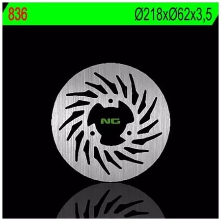 Disque de Frein Arrière Droit NG 836 Rond Fixe