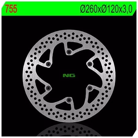 Disque de Frein Avant Gauche NG 755 Rond Fixe - Freinage NG BRAKE