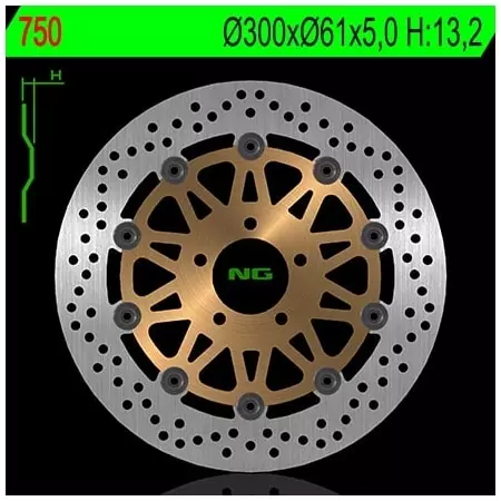 Disque de Frein Avant NG 750 Rond Flottant Kawasaki - Freinage NG BRAKE