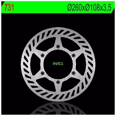 Disque de Frein Avant Gauche NG 731 Rond Fixe Gas Gas - Freinage NG BRAKE